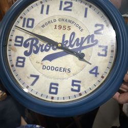 Brooklyn Dodgers Clock 1955