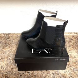 Lane Bryant Black Women's Wide Calf Boots—Size 8W