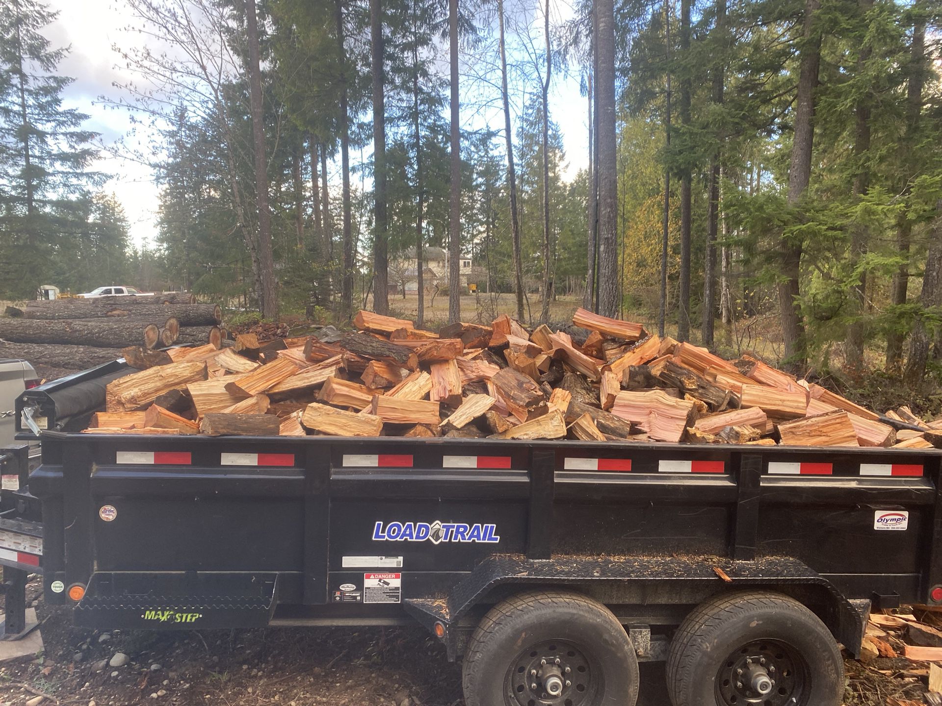 7x14 Loaded Dump Trailer Load Split Seasoned Firewood ***FREE LOCAL DELIVERY***