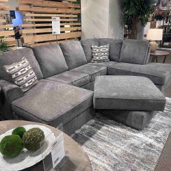 SECTIONAL WITH 2 CHAISES -  [EASY CARE FABRIC] -NEW-