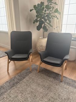 2 Grey accent chairs