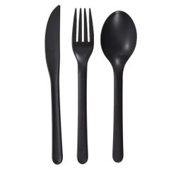 Mainstays Eco-Friendly Black 3-Piece Flatware Set