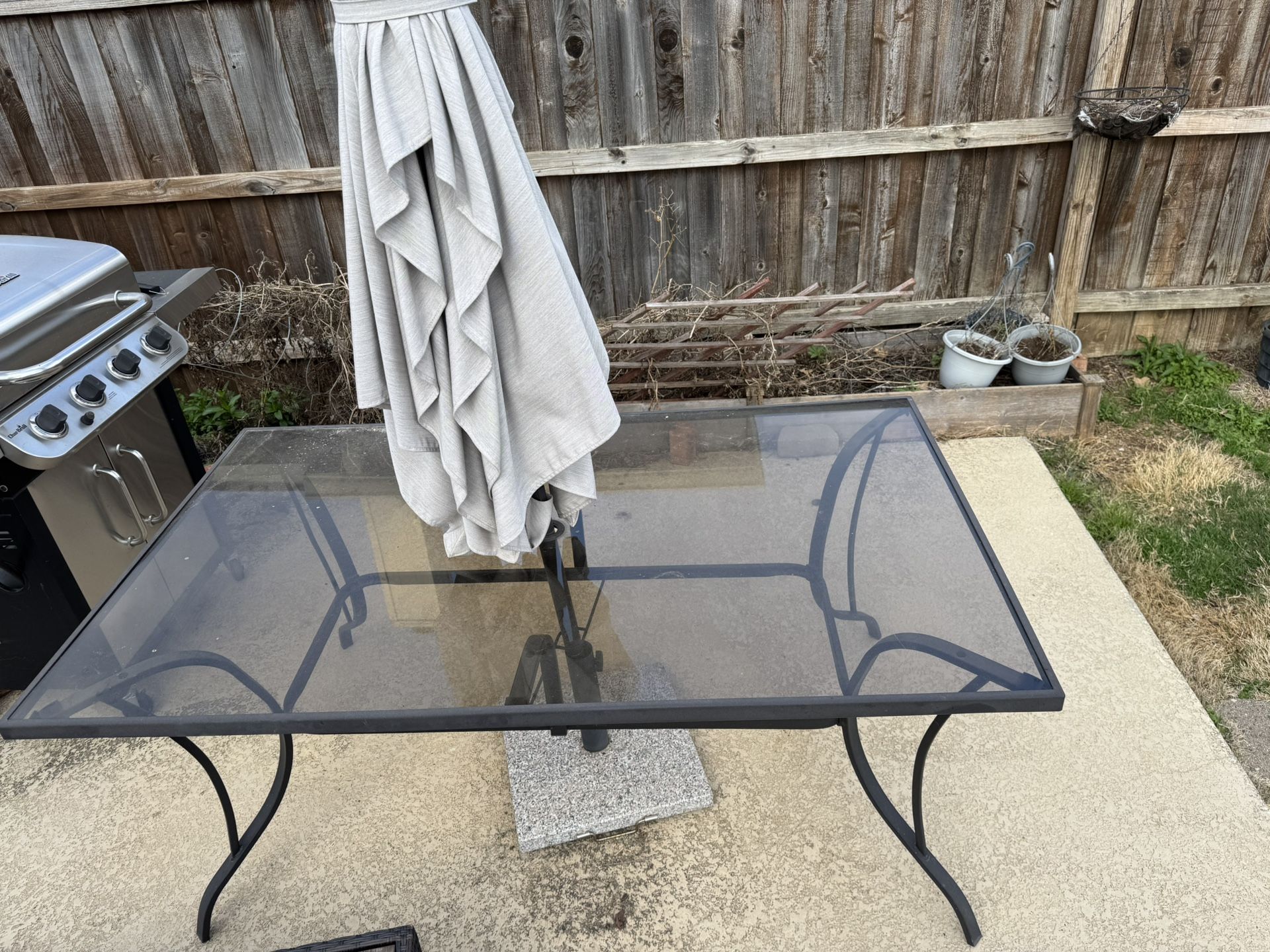 Glass Outdoor Table