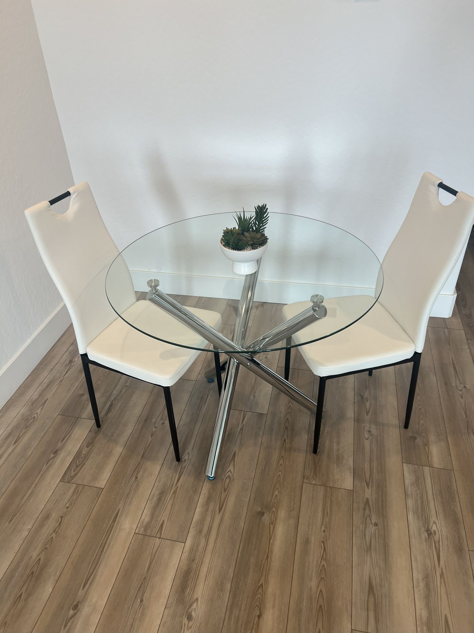Modern 3 Pieces Dining Table Set for 2