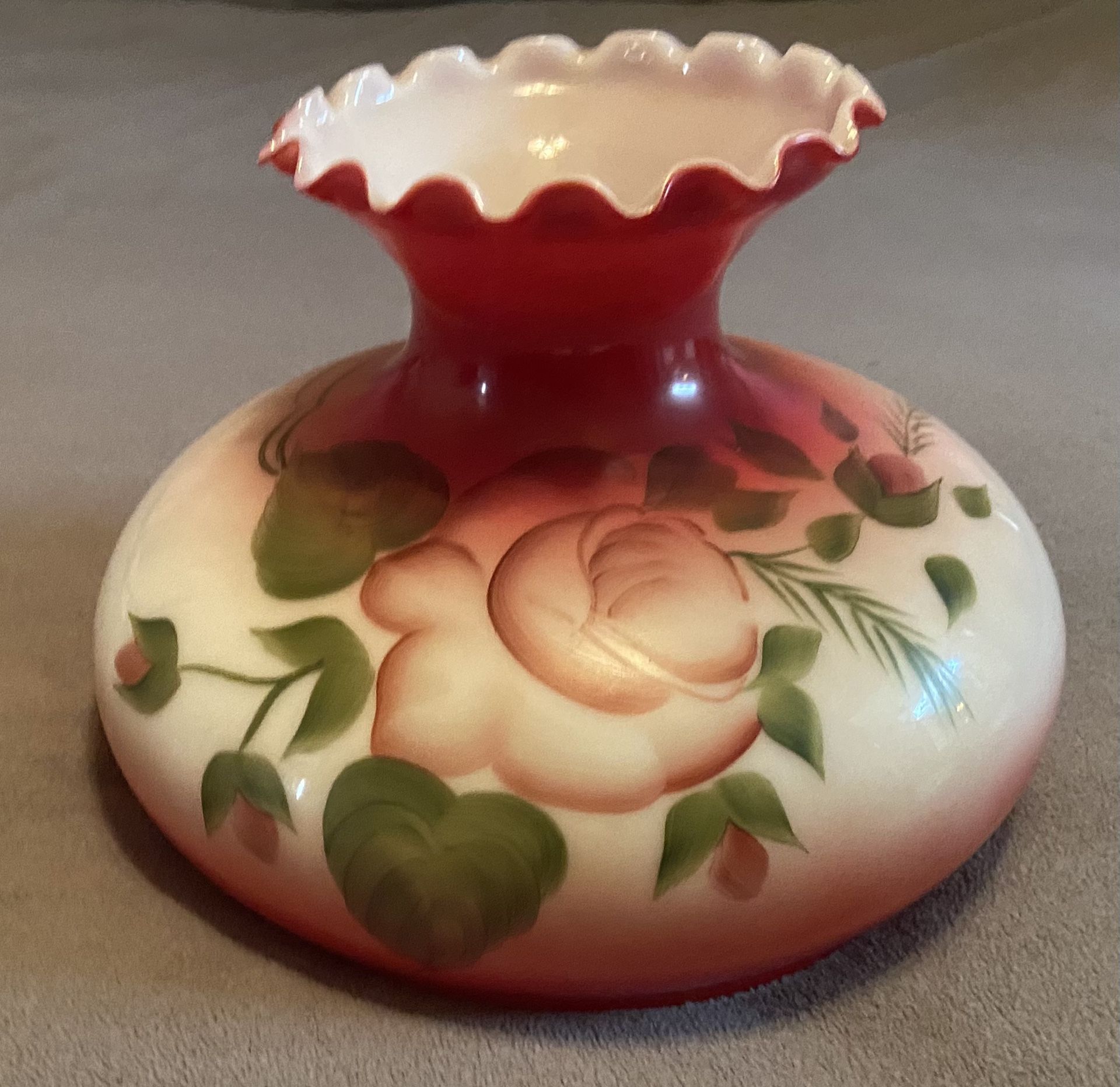 Antique Porcelain Lamp Globe