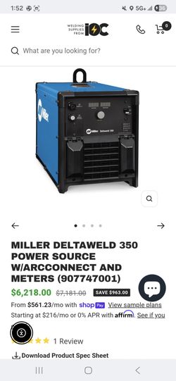 Miller 350 delta weld