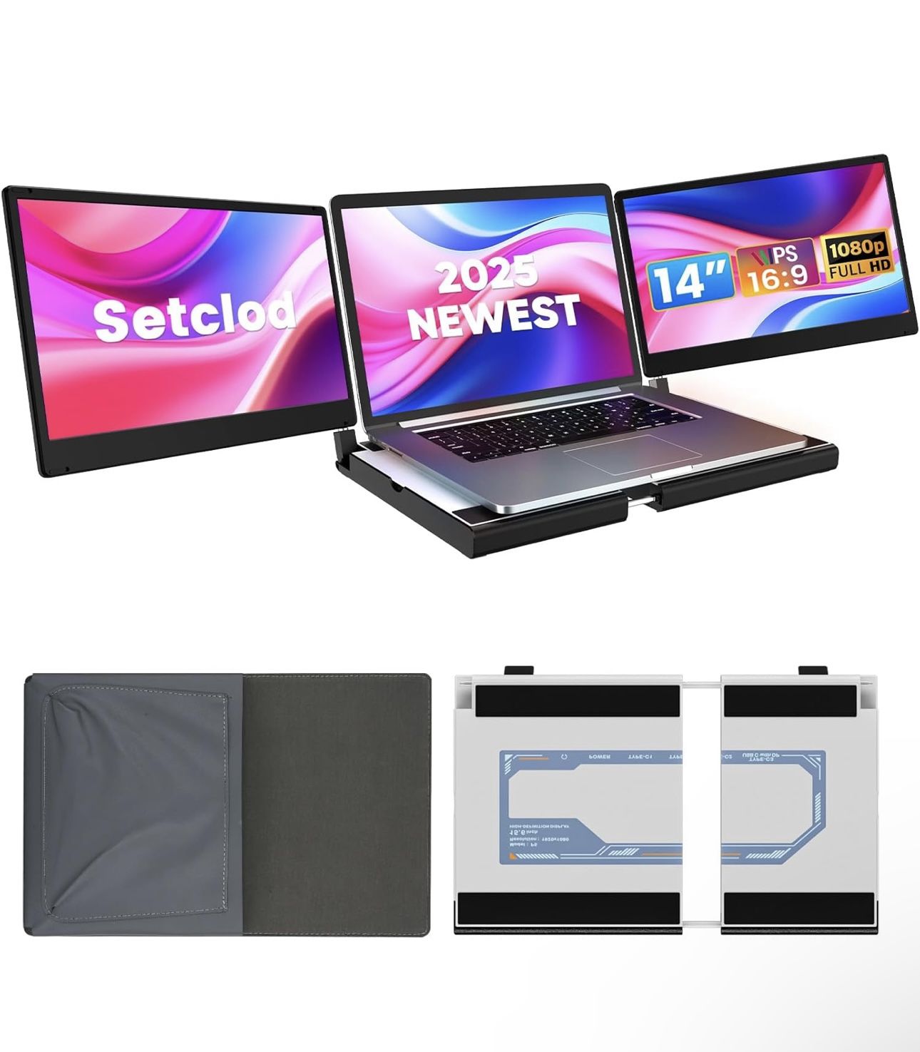 Brand New 14” FHD Laptop Dual Screen Extender