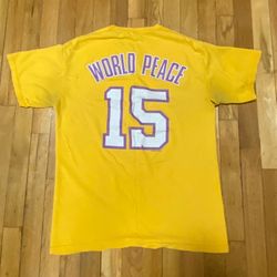 Vintage Lakers Meta World Peace, Ron Artest Jersey T-shirt Medium 