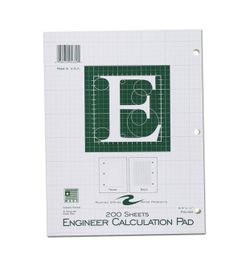 ENGINEER PAD 8.5"x11" GREEN PAPER 