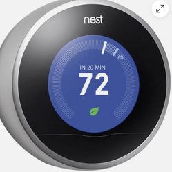 Nest 2nd Generation Thermostat Stainless Steel model 02A