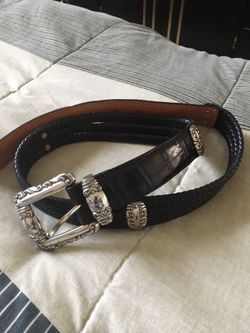 Brighton Black Braided Belt