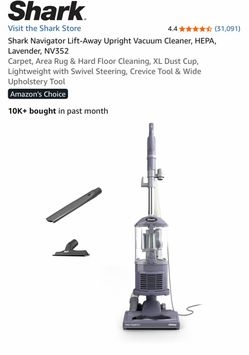 SHARK LIFTAWAY UPRIGHT VACUUM