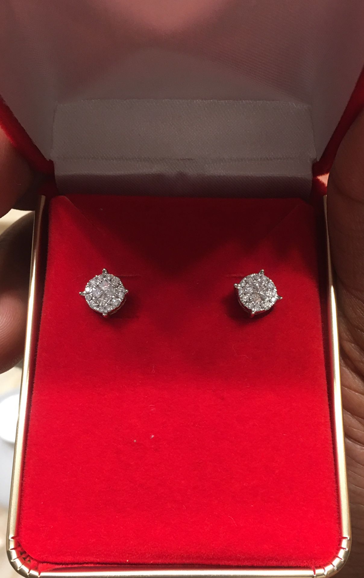 men 14k gold diamond earrings
