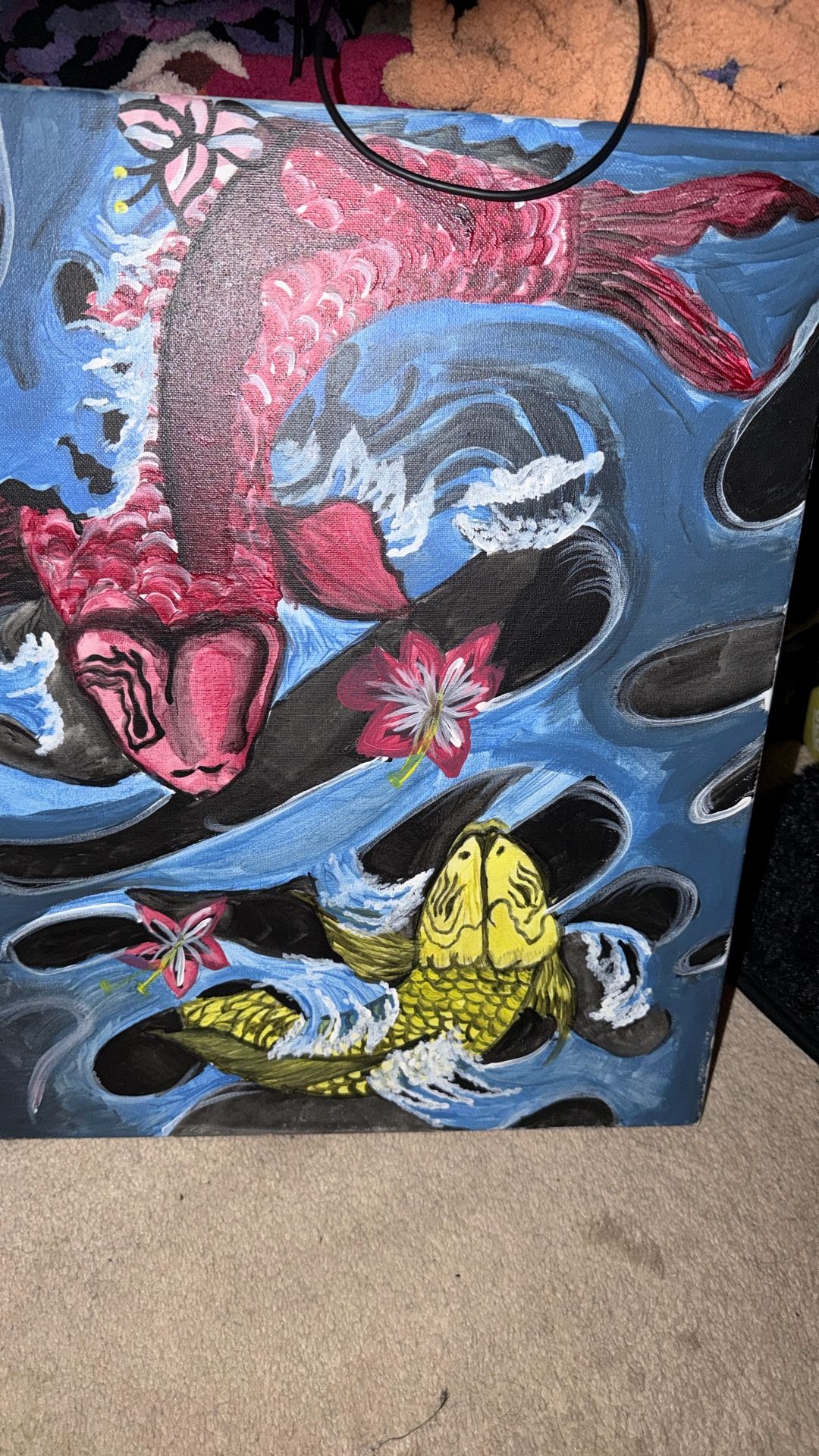 Painting Of Koi Fishes