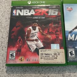 Xbox One Games NBA2K16 & Madden16