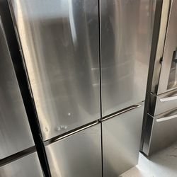 Stainless Steel 23 Cu. Ft. Counter Depth 4-Door French Door Refrigerator 