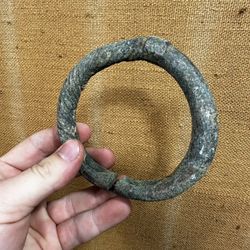rare 1800's Antique African Baoulé Dogon Bronze Manilla Currency Bracelet