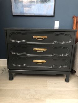 Two charcoal painted dressers