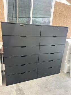 Black ikea nordli dresser