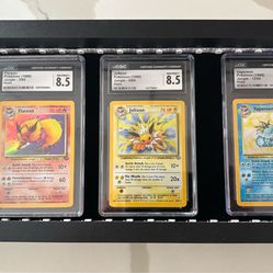 Vaporeon, Jolteon and Flareon pokemon cards