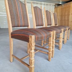 Mid-Century Danish Oak Chairs, Set of 4
