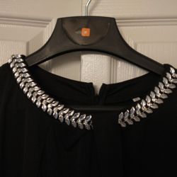 Black And Golden Sequin Dress - XXL