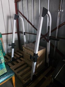Weight bench, bar and weights