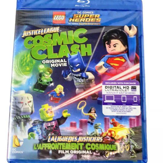 Lego DC: Justice League Cosmic Clash Blu-ray Brand New Factory Sealed