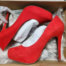 Red Suede Heels