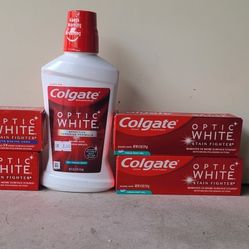 Colgate Optic White Toothpaste And Mouthwash 