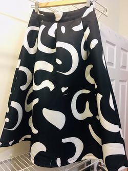 Black & White custom designed skirt