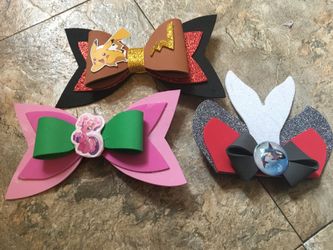 Bows of cheerilee, pikachu and whale