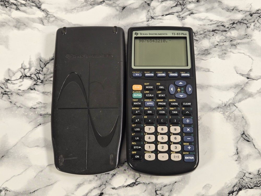 Texas Instruments Ti 83 Plus Graphing Calculator With Cover Tested And Working