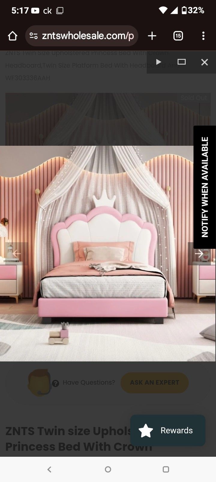 PINK PRINCESS BED FRAME