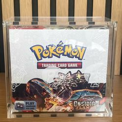 Pokemon Booster Box Acrylic Case for Display and Storage 99% UV Resistant Magnetic Lid