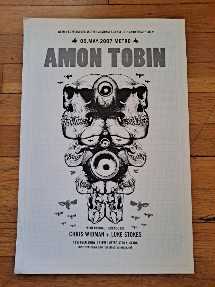 Amon Tobin (2007 Tour) (Chicago Metro) Limited Edition Print 12” x 18”