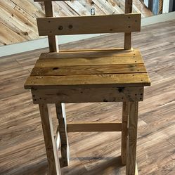 Handmade Pallet Wood Bar Stools 