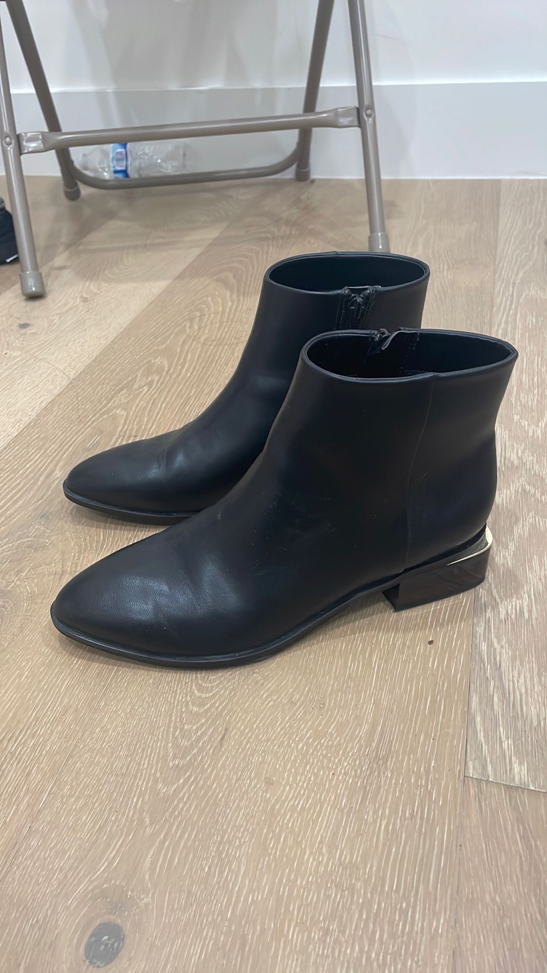 Alfani Black Zip Booties Size 7.5