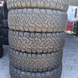 4 used Tires LT245/75r17 bfgoodrich ko2 🤑free Installation and balance ‼️ 