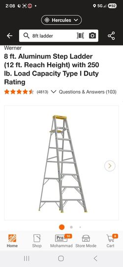 
Ladder 8 ft Werner
8 ft. 