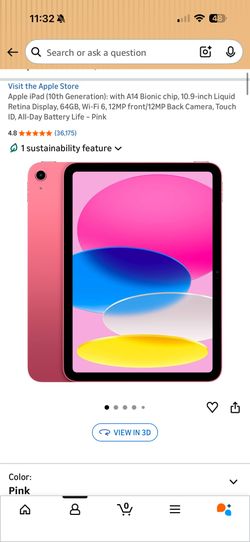 pink ipad 10th gen