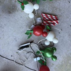 Disney Holiday Pathway Marker Lights – Mickey Ornament Style (Set of 2, each with 3 markers)