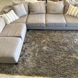 Gray Sectional Sofa With Chaise