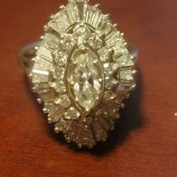 Diamond Cluster Ring Real Diamonds Not  Lab Grown