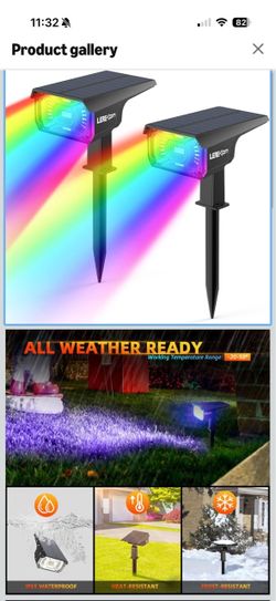LEBEam Solar RGB Outdoor Spotlight 2-Pack