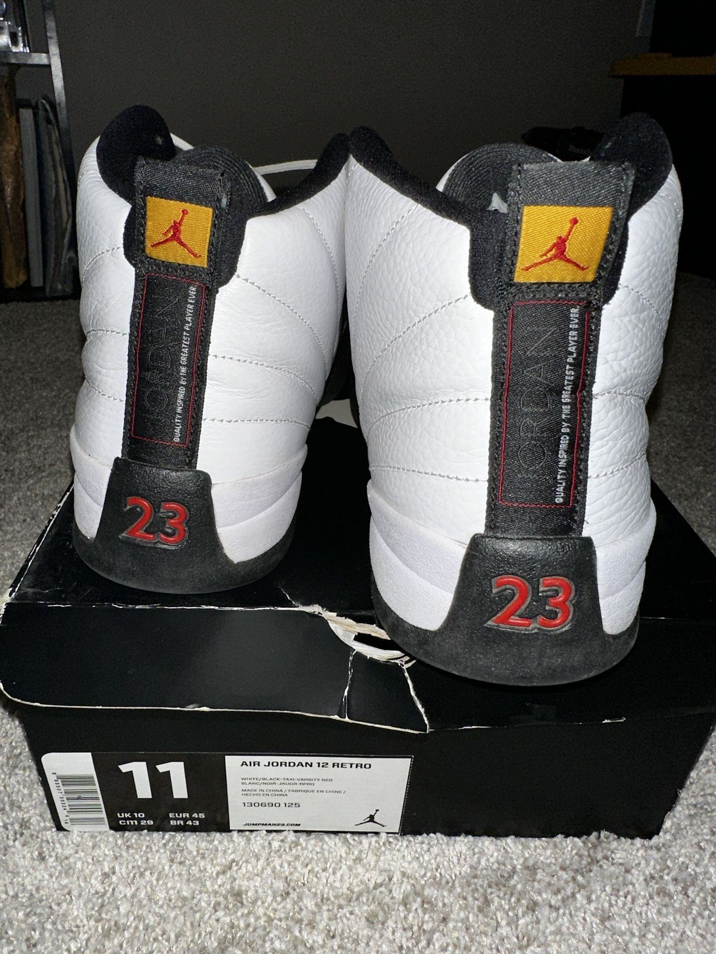 Air Jordan Retro 12 - “Taxi” (2013 Release) Size 11 for Sale 