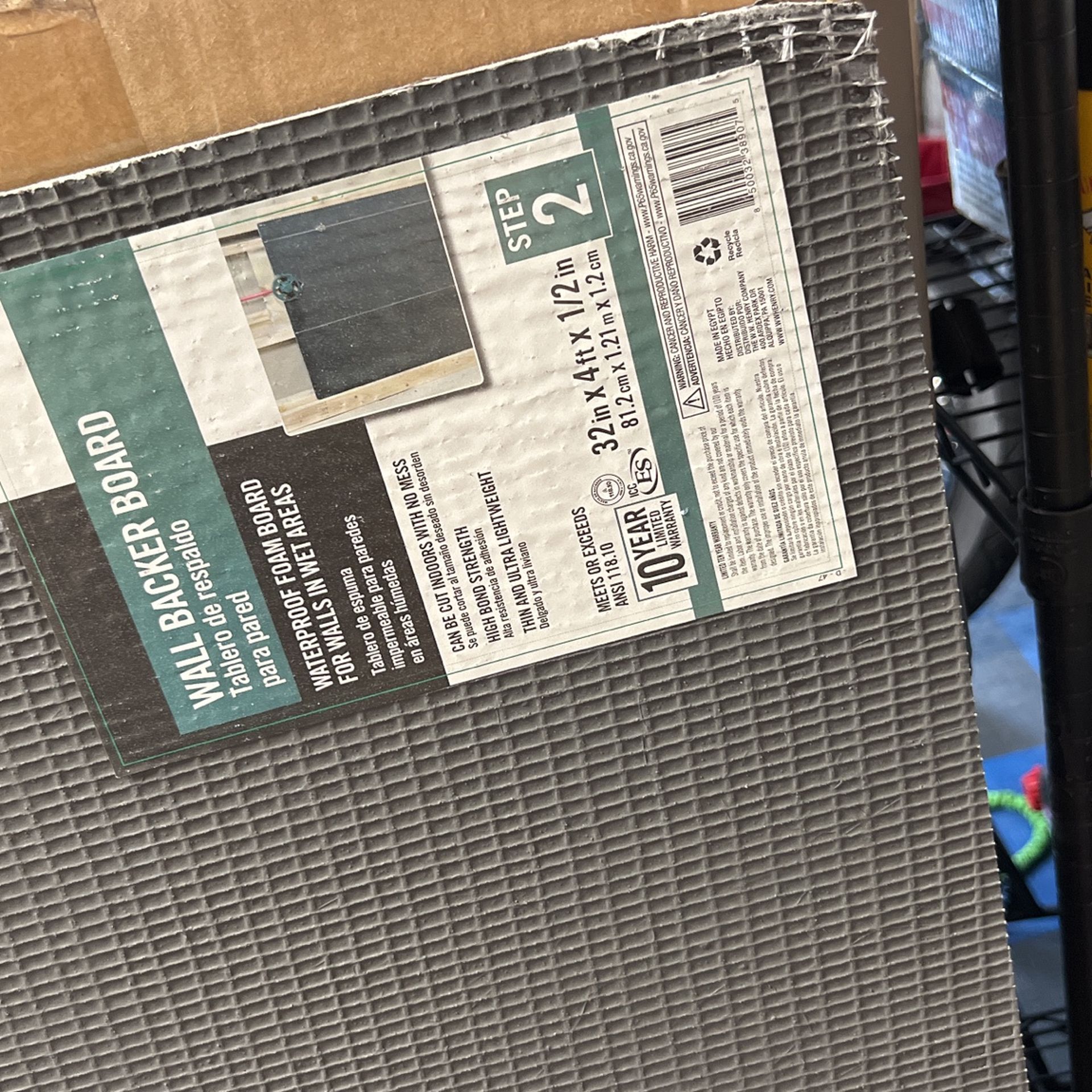 2 Whole Sheets Of Tile Backer Board