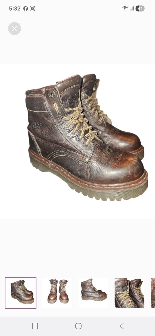 Dr. Marten's 90's Vintage 8459 Made In England Boots Men Size 6/ Women 8