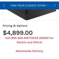 Queen Size Simmons Beautyrest Black Class K 16.5 Inch Pillow Top Is New Also Have Class C Queen & King