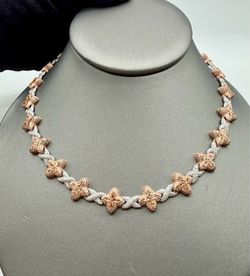 Moissanite Clover Link Chain (Designer-Inspired)